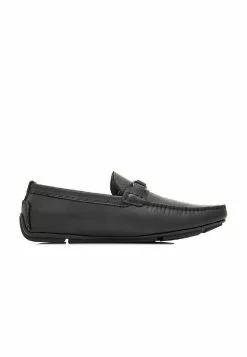 BONIA Black Nate Horsebit Loafers