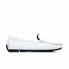 BONIA White Mina Croco-Embossed Loafers