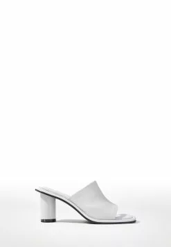 BONIA Silver Grey Emilia Heeled Mules