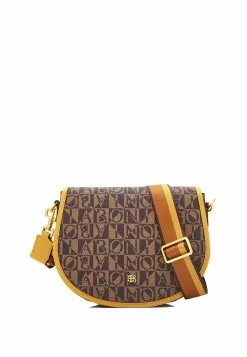 BONIA Dark Yellow Miley Monogram Saddle Bag S