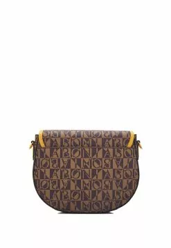 BONIA Dark Yellow Miley Monogram Saddle Bag S -Cheap Bonia Store bonia 0556 3469755 4