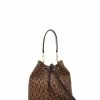 BONIA Black Claire Monogram Bucket Bag II
