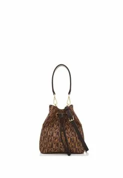 BONIA Black Claire Monogram Bucket Bag