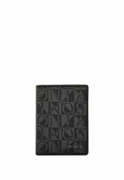 BONIA Black Monogram Card Holder