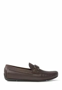 BONIA Brownie Bite Lorenzo Monogram Buckle Loafers