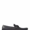 BONIA Dark Blue Lorenzo Monogram Buckle Loafers
