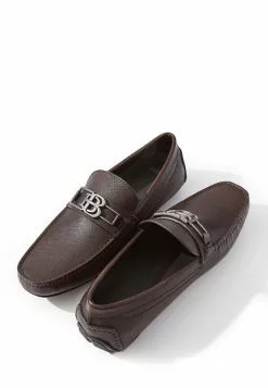 BONIA Brownie Bite Lorenzo Monogram Buckle Loafers -Cheap Bonia Store bonia 0681 0174116 3