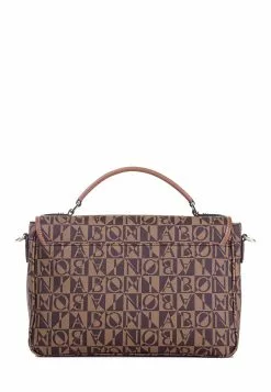 BONIA Brown Pisa Monogram Messenger Bag M -Cheap Bonia Store bonia 1305 9801925 4