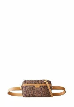 BONIA Medium Brown Mauriuccia Monogram Belted Bag