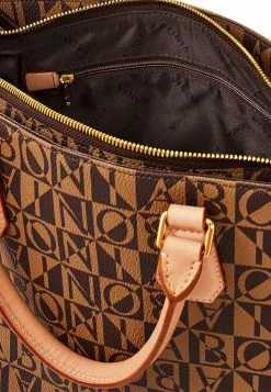 BONIA Beige Veronica Monogram Structured Satchel -Cheap Bonia Store bonia 1677 5489885 4