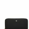 BONIA Black Cindy Long Zippered Wallet
