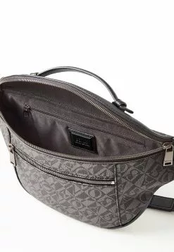 BONIA Black Sandrino Monogram Waist Pouch -Cheap Bonia Store bonia 1830 7930236 4