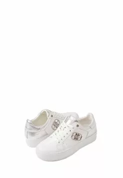 BONIA Silver La Luna Lace Up Sneakers with Side Buckles -Cheap Bonia Store bonia 1831 6445926 3