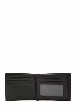 BONIA Black Diagono Monogram Wallet with Coin Compartment -Cheap Bonia Store bonia 1838 2040236 4