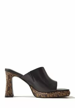 BONIA Black Monogram Heeled Sandals