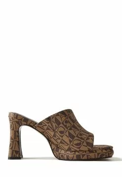 BONIA Sepia Monogram Heeled Sandals