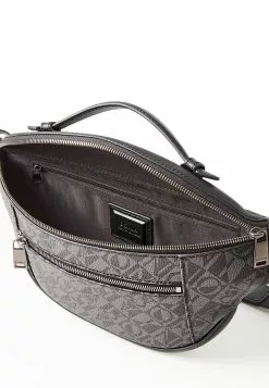 BONIA Black Sandrino Monogram Small Waist Pouch -Cheap Bonia Store bonia 1848 9040236 4