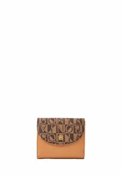BONIA Medium Brown Lydia Monogram 2 Fold Short Wallet