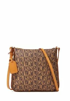 BONIA Dark Brown Monogram Crossbody Bag