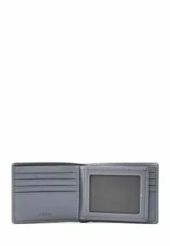 BONIA Greyish Blue Nathan Monogram Centre Flap Cards Wallet -Cheap Bonia Store bonia 2323 6257836 5