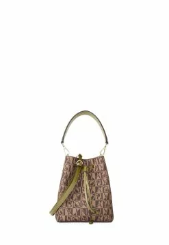 BONIA Olive Oil Claire Monogram Bucket Bag