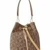 BONIA Golden Harvest Claire Monogram Bucket Bag