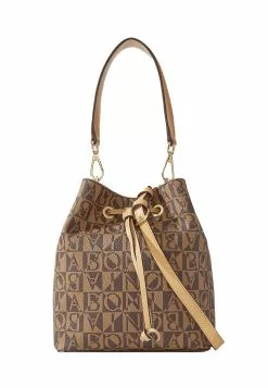 BONIA Golden Harvest Claire Monogram Bucket Bag