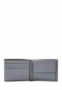 BONIA Greyish Blue Nathan Monogram Flap Cards Wallet with Coin Compartment -Cheap Bonia Store bonia 2342 4158836 4