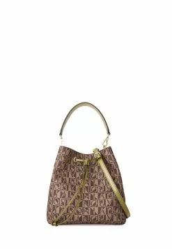 BONIA Olive Oil Claire Monogram Bucket Bag II