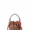 BONIA Red NeuB Monogram Mini Bucket Bag