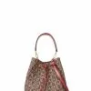 BONIA Artisan Red Claire Monogram Bucket Bag II