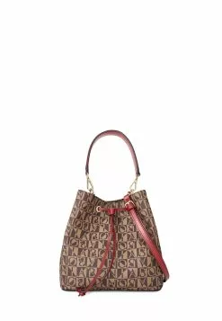 BONIA Artisan Red Claire Monogram Bucket Bag II