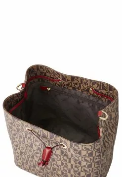 BONIA Artisan Red Claire Monogram Bucket Bag II -Cheap Bonia Store bonia 2351 2390936 4