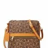 BONIA Dark Brown Monogram Crossbody Bag