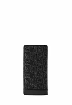 BONIA Black Nathan Monogram 2 Fold Long Wallet -Cheap Bonia Store bonia 2360 9057836 3