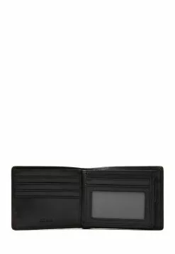 BONIA Black Nathan Monogram Flap Cards Wallet with Coin Compartment -Cheap Bonia Store bonia 2362 2158836 4