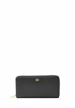 BONIA Black Aria Long 2 Fold Zipped Wallet