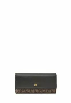 BONIA Black Lydia Monogram Long 3 Fold Wallet