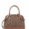 BONIA Brown Monogram Satchel S