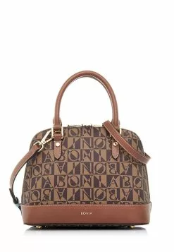 BONIA Brown Monogram Satchel S