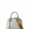 BONIA Silver Grey Siria Monogram Small Satchel Bag