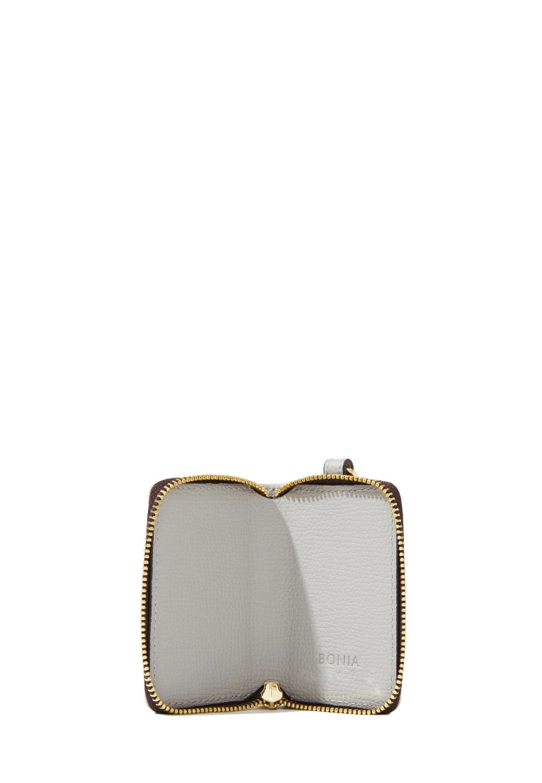 BONIA Silver Grey Clé Zipper Key Pouch 4 BONIA Silver Grey Clé Zipper Key Pouch - Image 4