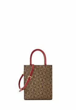 BONIA Red Galilea Monogram Small Tote