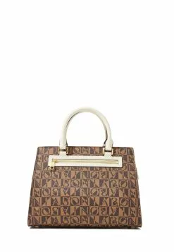BONIA Beige Sienna Monogram Satchel -Cheap Bonia Store bonia 5381 9434336 3