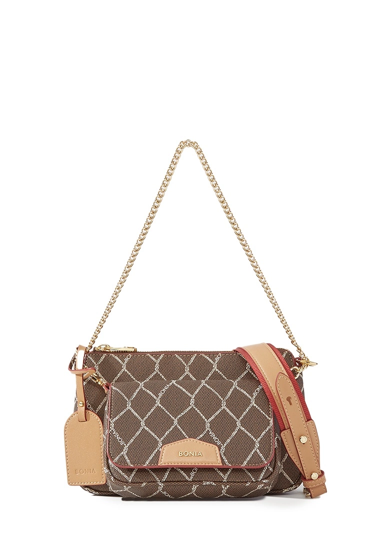 BONIA Beige Twinenet II Crossbody Bag With Pouch 2 BONIA Beige Twinenet II Crossbody Bag With Pouch - Image 2