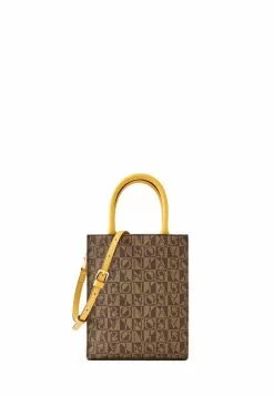 BONIA Dark Yellow Galilea Monogram Small Tote