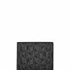 BONIA Black Dario Monogram Flap Up Wallet