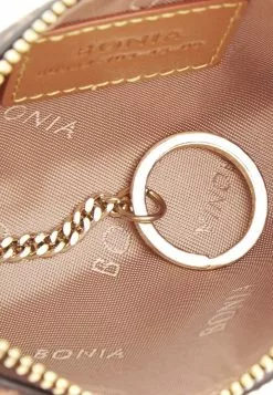 BONIA Dark Brown Monogram Coin Pouch -Cheap Bonia Store bonia 5911 4250806 4