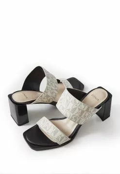 BONIA White Celeste Monogram Open Toe Pumps -Cheap Bonia Store bonia 7132 9559895 3