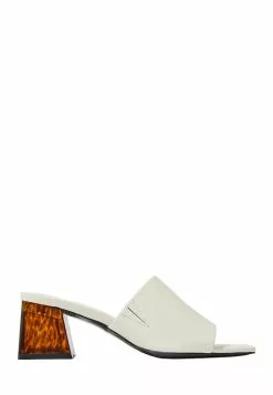 BONIA White Ambra Heeled Mules